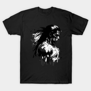 The Graffiti Apache: A Muscle-Bound Warrior of the Streets T-Shirt